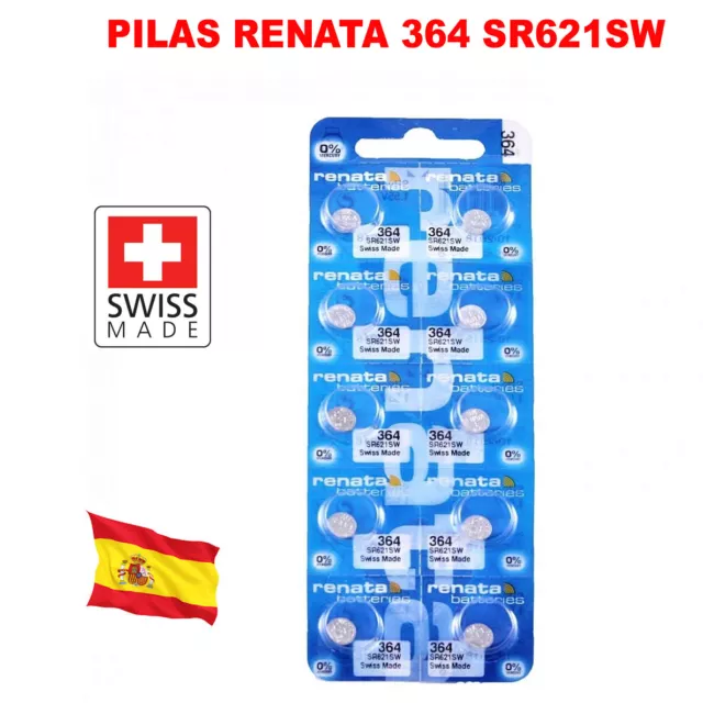 Pilas Renata 364 Sr621Sw Swiss Made Renata Bateries Piles Baterias