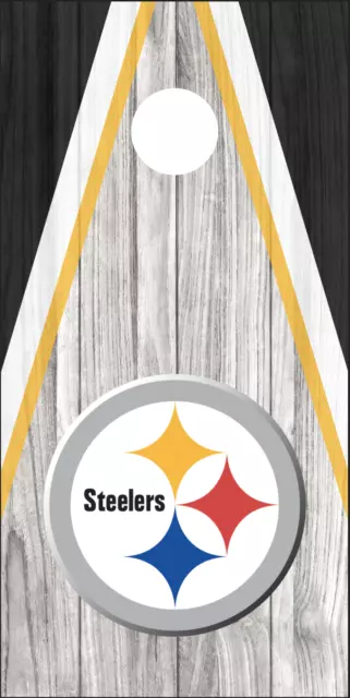 Pittsburgh Steelers (2PCS) Cornhole Board Wraps Decals Vinyl Sticker