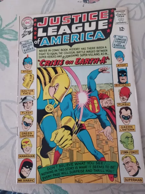 JUSTICE LEAGUE OF AMERICA (v1) #38 Grade 7.5 Silver Age! Crisis on Earth-A!!!