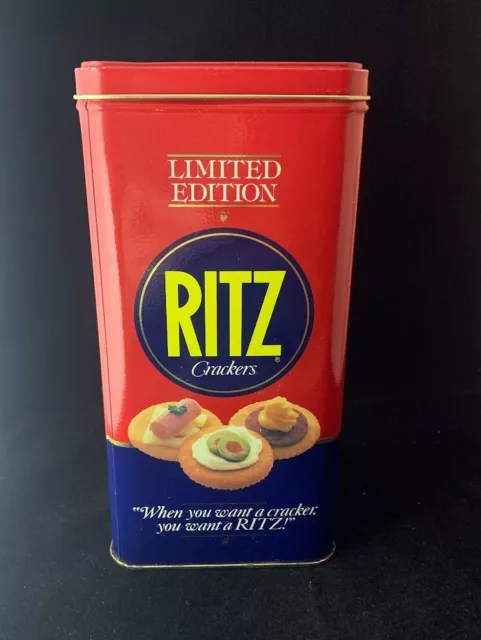 Vintage Collectors Tin Canister, Nabisco Ritz Crackers, Limited Edition 9"