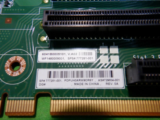 CARTE HP PROLIANT DL380 Gen9 Primary PCIe Riser 777281-001 729804-001 ...