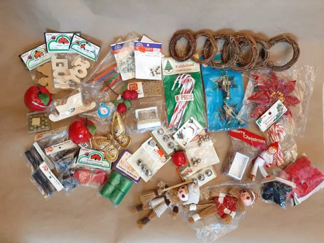 Vintage Lot Taiwan Hong Kong Japan Christmas Craft Supplies Decorations NOS