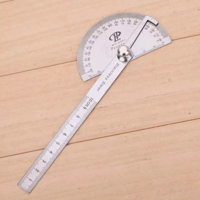 Stainless Steel Measuring Ruler 180 Degree Dividing Gauge for Draw Radial Lines