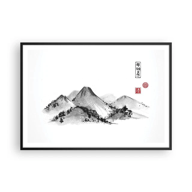 Poster Déco Murale Paysage D'Hiver Montagnes 40x50cm - Arttor - Impression Papier