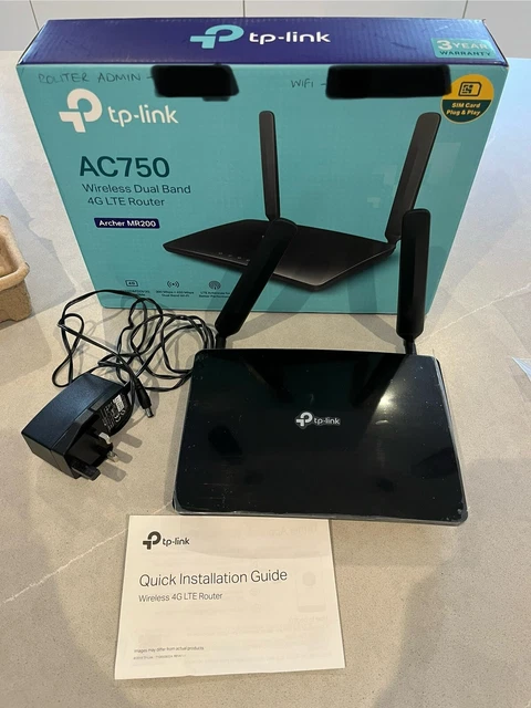 TP-LINK ARCHER MR200 AC750 Wireless Router Dual Band 4G SIM LTE Fast ...