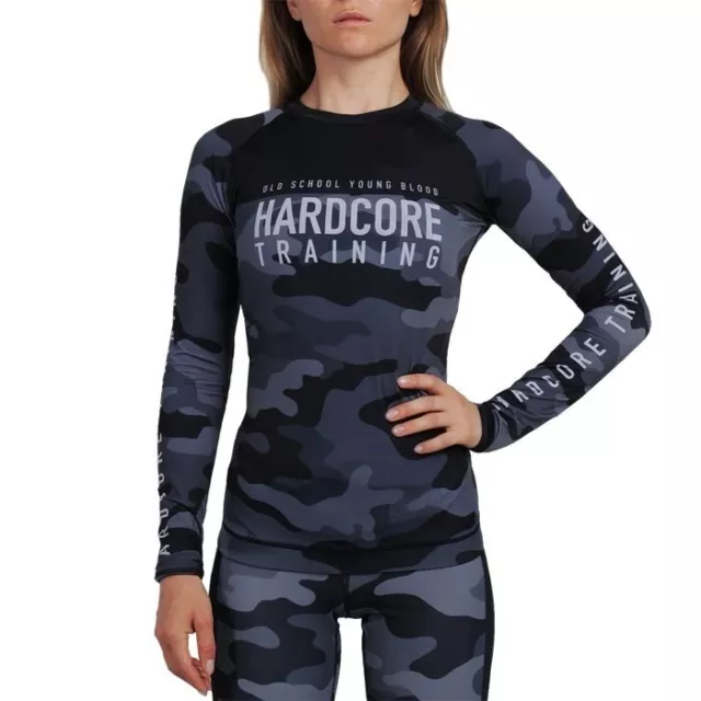 New HARDCORE TRAINING NIGHT CAMO 2.0 RASHGUARD - FOR WOMAN Size Medium