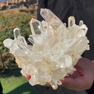 4.47LB A+++Large Natural white Crystal Himalayan quartz cluster /mineralsls 452