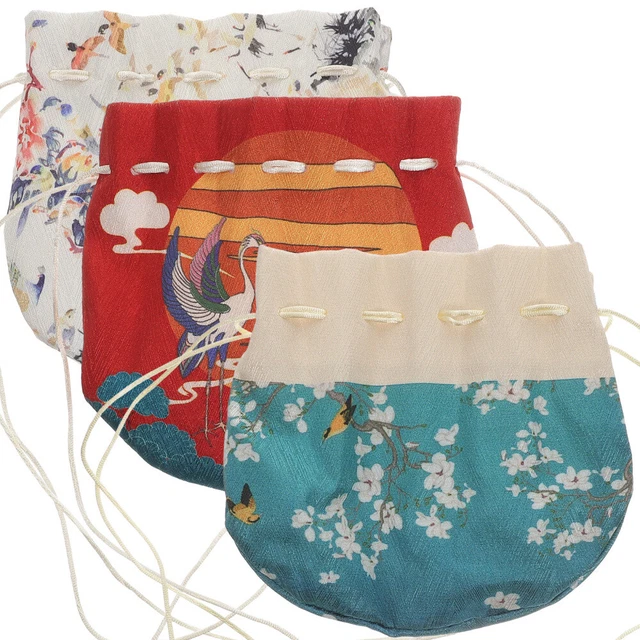 3 piezas Bolsa de bolsa portátil decorativa bolsa vacía delicada soporte de bolsa