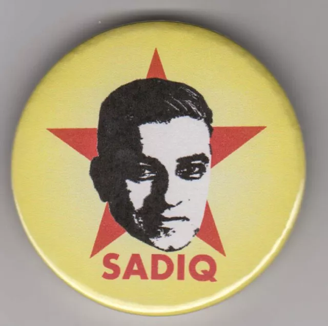 Sadiq Khan pin badge button - Labour Mayor of London - Che Guevara style design