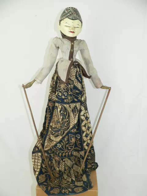 Wayang Golek Indonesien Stabpuppe Puppe antik Asien Marionette Holzpupppe .