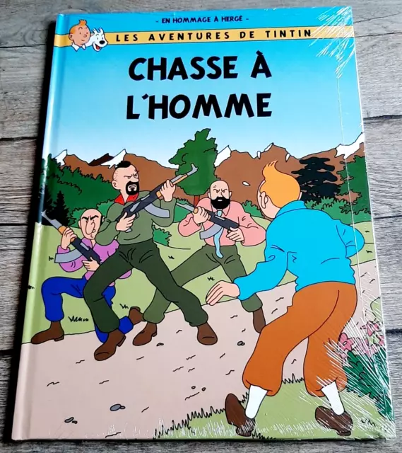 Tintin, chasse a l homme - Bd Pastiche-Collector - 400 exemplaires - Sous cello