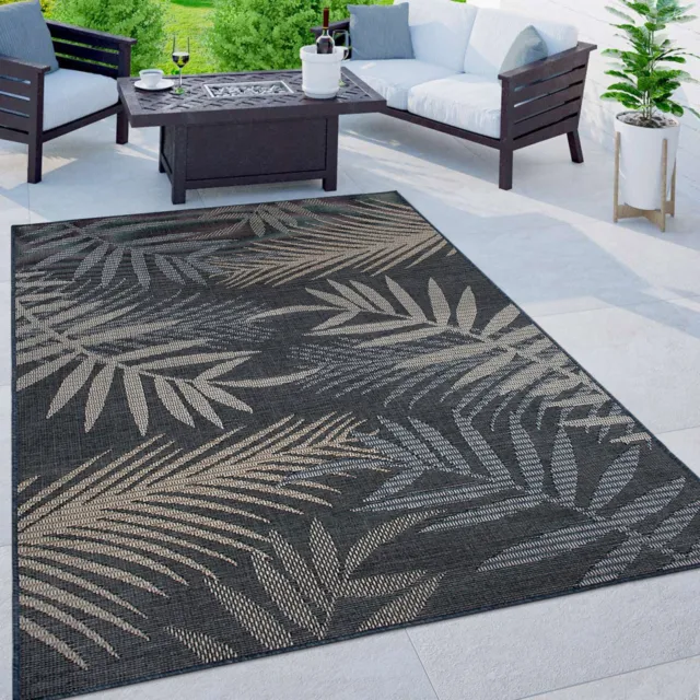 Rugshop Indoor Outdoor Rug  Bahama Palm Frond Indoor Outdoor Carpet Patio Rugs