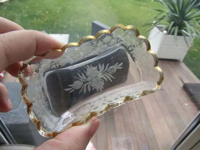 Baguier en cristal de Baccarat daum ancien non signé vide poche coupelle