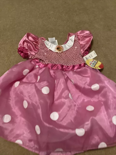 Sz 2T - 3T Toddler Disney Store Minnie Mouse Costume Pink Dress NWT.