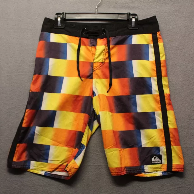 Quicksilver Shorts Swim Trunks Board Mens Beach Short Flat Front Water Bathing L