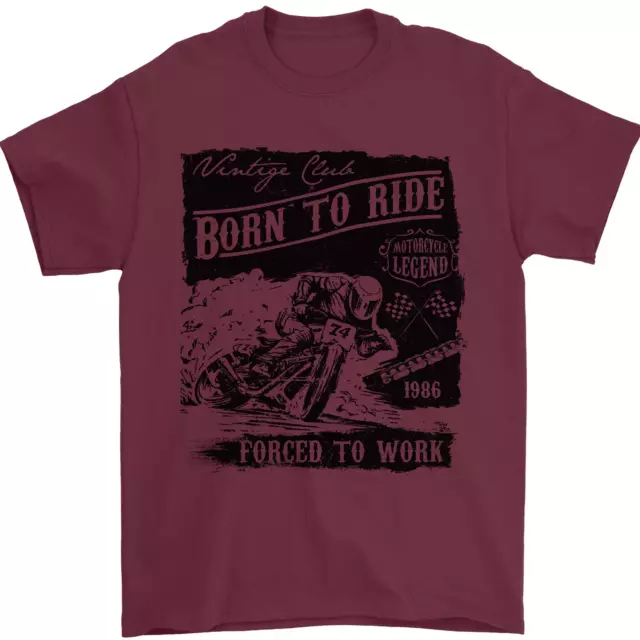 Cafe Racer Biker Moto T-Shirt 100% IN Cotone