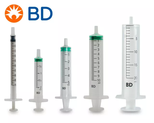 BD Sterile Syringes Hypodermic Luer Slip - 1ml 2ml 5ml 10ml 20ml