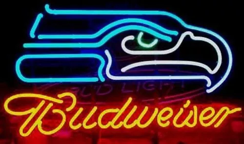 Seattle Seahawks Logo 20"x16" Neon Sign Bar Lamp Beer Light Decor Night