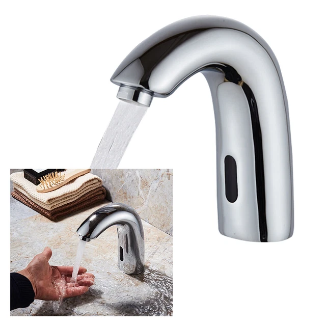 Grifo de baño automático sensor infrarrojo grifo agua fría grifo de lavabo