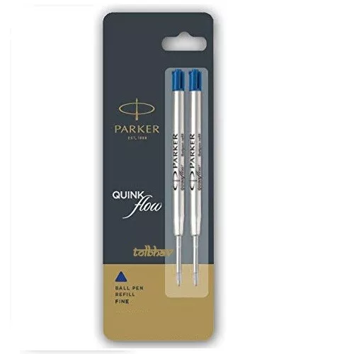 Parker Quink Flow Ball Point Pen Refill Blue Ink Fine Point Ballpoint Pen New