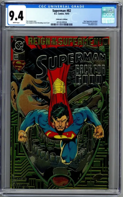 Superman #82 (1993) CGC 9.4 NM Collector's Edition - Chromium cover