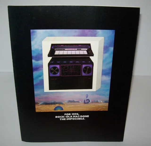 Rockola 454 453 Jukebox FLYER Original 1974 Phonograph Music Artwork Brochure