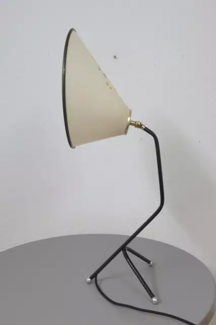 alte Krähenfuß Tisch Leuchte Tischlampe Schreibtischlampe Hexenhut 1950er Jahre 3