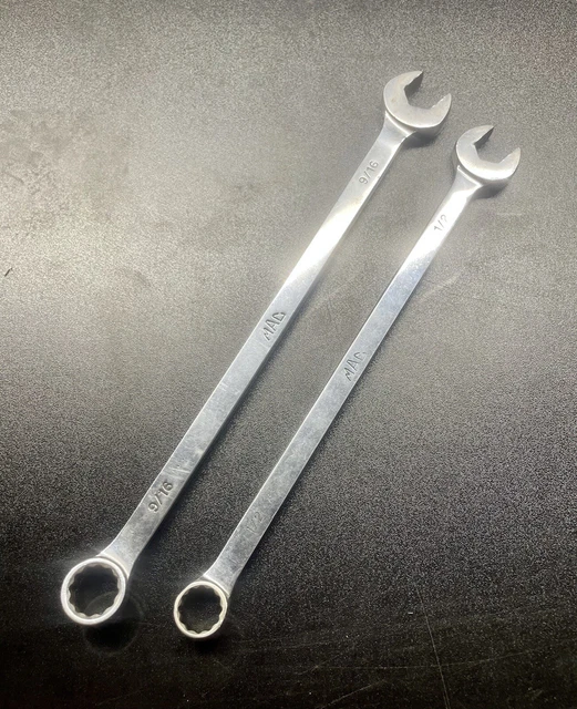Llaves combinadas MAC Tools CL16LR 1/2"" y CL18LR 9/16"" 12 puntos X3 EE. UU.