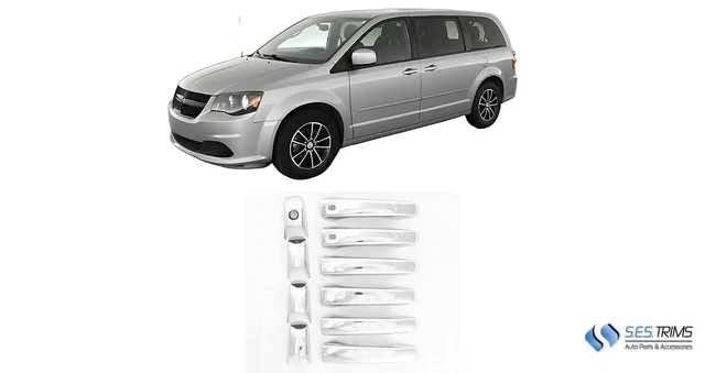 Patented Snap-On Chrome Door Handle Cover for 08-20 Grand Caravan W&W/O Smart