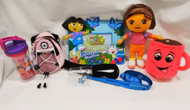 Universal Studios Dora The Explorer Frame, Plush Toys, Mini Day Pack, Tumbler