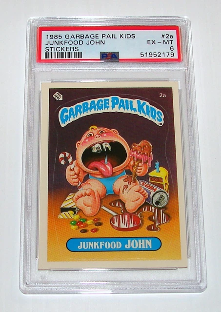 2a Junkfood John PSA 6 Vintage Garbage Pail Kids Series 1 Card 1st GPK 1985