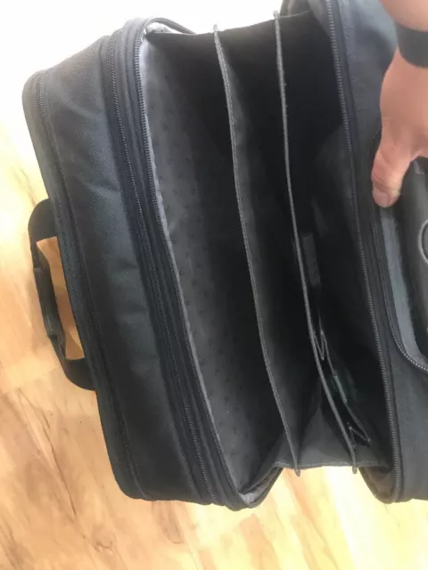 TUMI Alpha 26103D4 Expandable Deluxe Wheeled Black Ballistic Nylon Briefcase 11