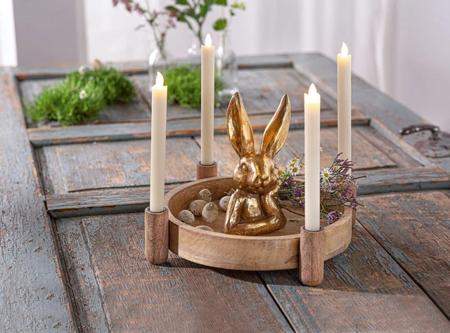 Salvare Set 2x Busto " Gold Bunny " Goldiger Coniglio di Pasqua,Decorativo