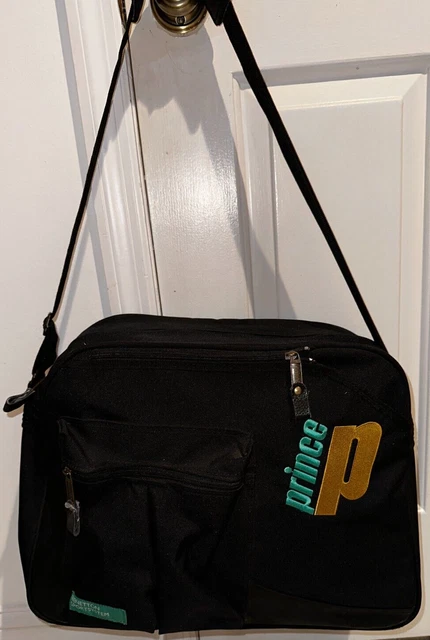 Vintage Prince Benetton Sports Systems Tennis Racket Black Duffle Bag Rare Vintage Prince Benetton Sports Systems Tennis Racket Black Duffle Bag Rare