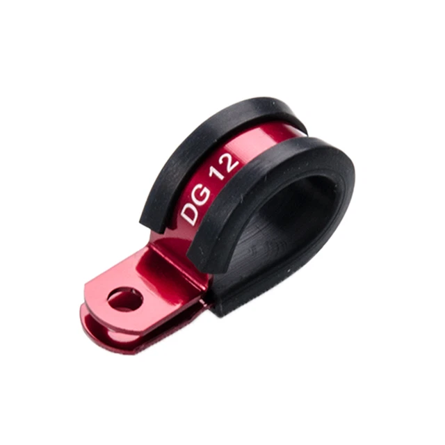Arlows Aluminium Schlauchhalter Dash 3 / Ø 6,35mm ( Rot, gummiert )
