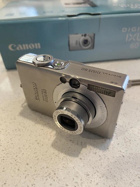 CANON IXUS 60 Compact Digital Camera + Battery + Box + Manuals. Made in Japan