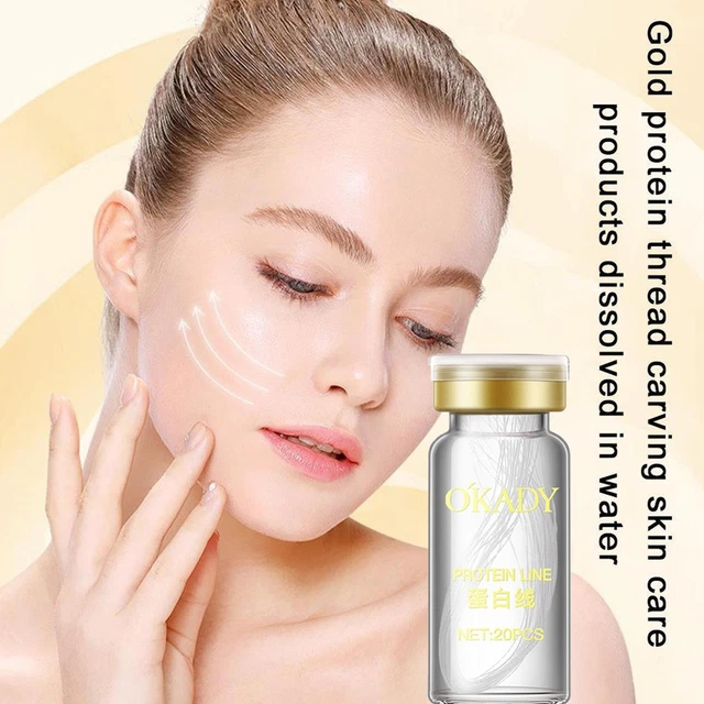 Juego de elevación de hilo de proteína InstaLift soluble y nano oro esencia U9H2