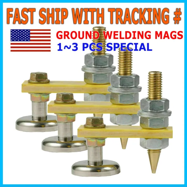 1-3 Magnetic Welding Ground Clamps Metal Holder Magnet Head Support Without Tail