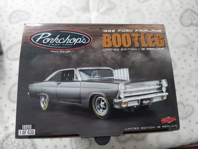 1:18 Pork Shop GMP Ford Fairlane BOOTLEEG  Mattschwarz Gmp Acme