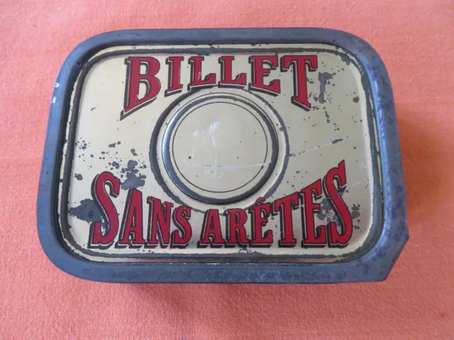 Anciennes Boîte de sardines 1950  BILLET à Lesconil  (Vide)