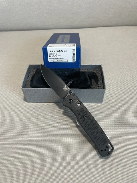 BENCHMADE Bugout 535BK-2 Knife Black *NEW IN BOX* CPM-S30V Stainless CF-Elite