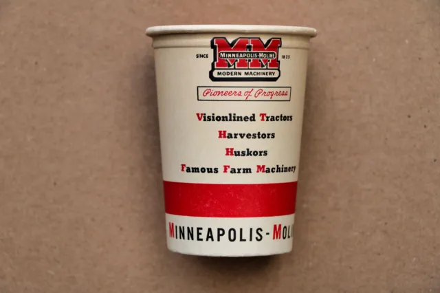 Original Minneapolis  Moline 8 FL. OZ. Paper Dixie Cup