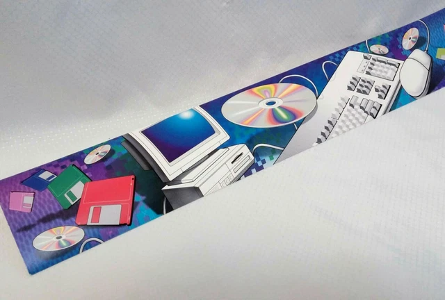 VINTAGE 80'S CLASSROOM Wall Border*PC Computer Theme Graphics*Cardstock ...