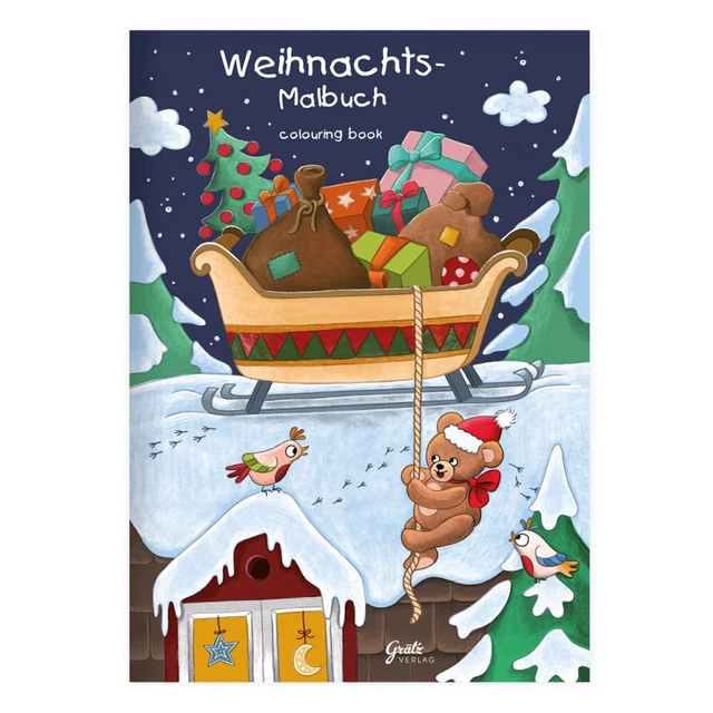 *Malbuch*Weihnachten*Nikolaus*Advent*DIN A5*Teddys Weihnachtsabenteuer*