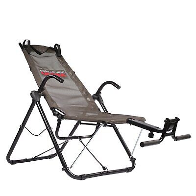 Bazoom Sedia Sdraio Nero Relax Reclinabile Con Cuscino Imbottito Poggiatesta Poggiapiedi Tubolare 22 MM 