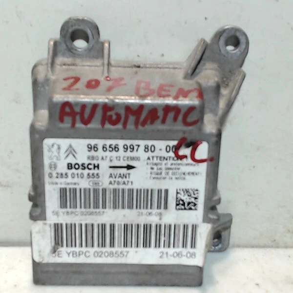 CENTRALINA AIRBAG PEUGEOT 207 1° Serie 96 656 997 80 (0609) 1807251 EUR ...
