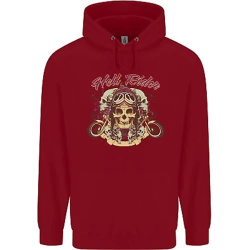Felpa con cappuccio Hell Riders Moto Moto Biker Bambini Bambini 4