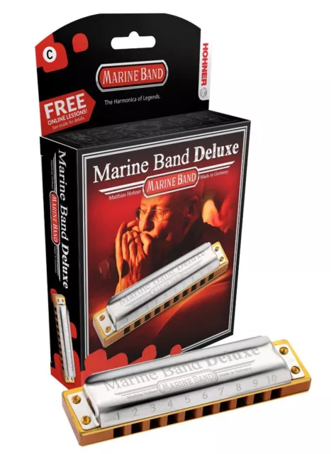 Hohner Marine Band Deluxe - Hohner Diatonic Harmonicas, Harmonica - Free US Ship