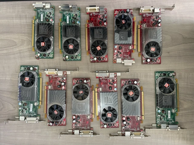 LOT 12x graphic card ( ATI, NVIDIA and.....) FOR PART * AS IS