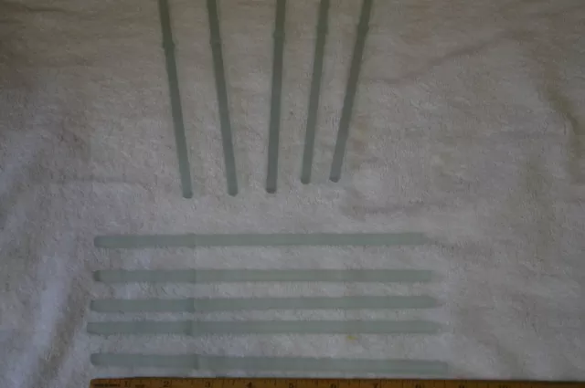 Lot of 10 Frosted Glass Replacement Rods Swizzle Stick Chandelier 8 1/2 inch